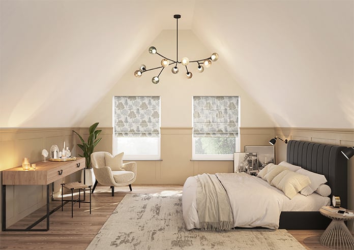 Coppice Faux Silk, Bronze - Motorised Roman Blind - Image 8